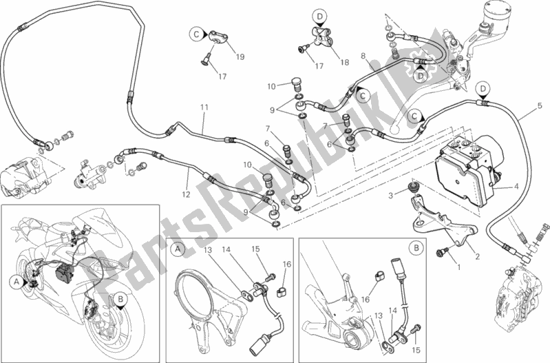 Wszystkie części do Uk? Ad Przeciwblokuj? Cy (abs) Ducati Superbike 1199 Panigale S ABS Brasil 2014